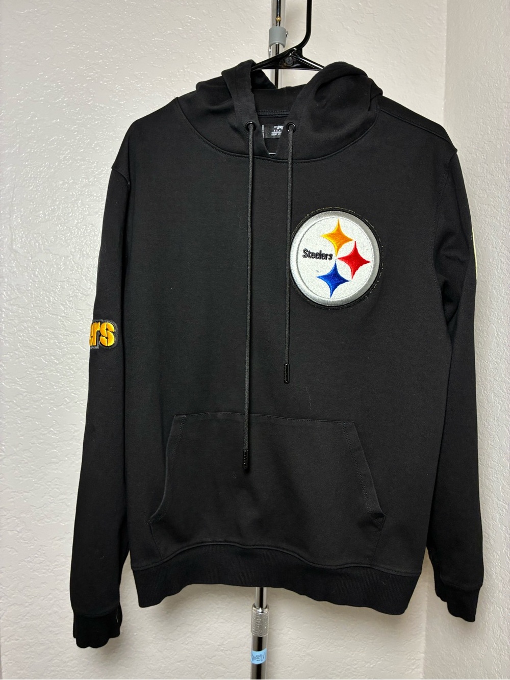 Pro Standard Pittsburgh Steelers Embroidered Black Pullover Hoodie LUXURY XL